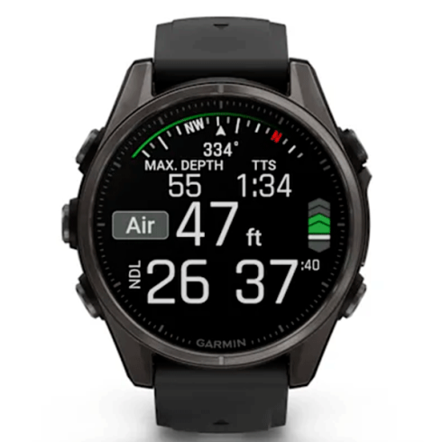 Смарт-часы Garmin Fenix 8 43 мм AMOLED сапфир/черный, силикон фото 5