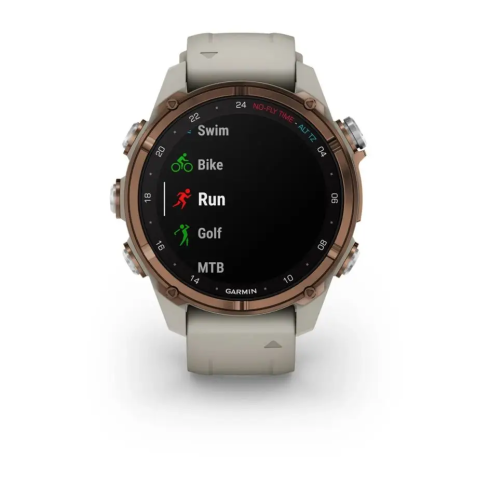 Смарт-часы Garmin Descent Mk3i 43 мм AMOLED сапфир/бронзовый титан, серый силикон фото 6
