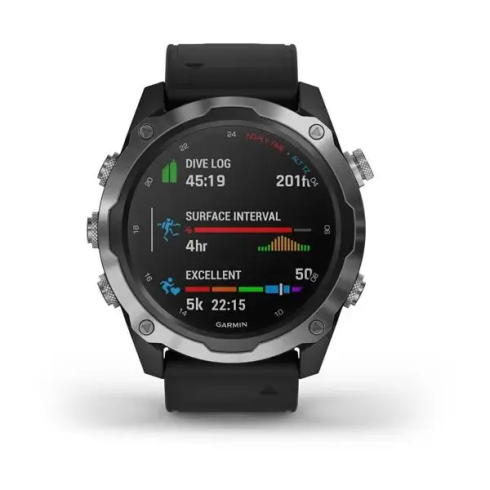 Смарт-часы Garmin Descent Mk2 52 мм AMOLED сапфир/черный, силикон фото 8