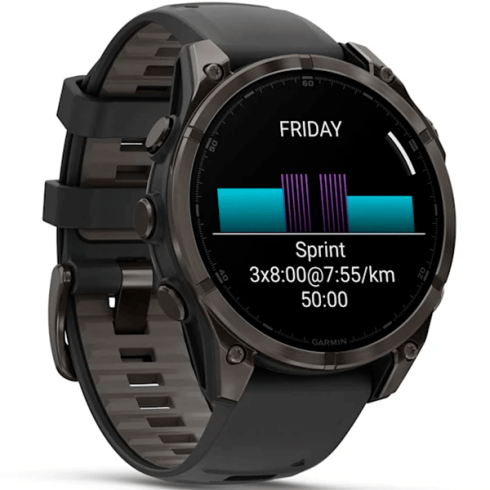 Смарт-часы Garmin Fenix 8 47 мм AMOLED сапфир/черный, силикон фото 12