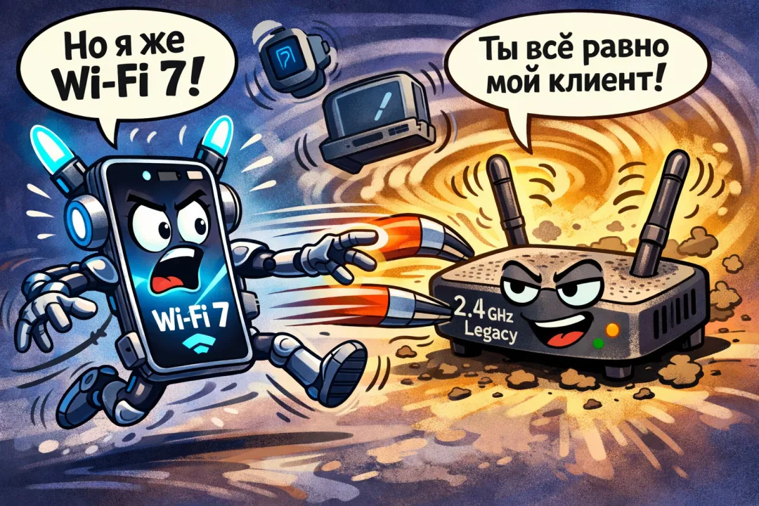 Почему даже Wi-Fi 7 устройства «липнут» к точкам доступа
