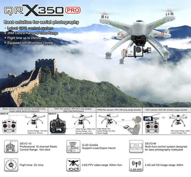 Drone qr x350 pro hot sale