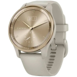 Смарт-часы Garmin Vivomove Trend, стекло/полимер, кремовое золото/серый силикон