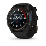 Смарт-часы Garmin Descent Mk3i 43 мм AMOLED сапфир/карбоново-серый DLC титан, черный силикон