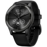 Смарт-часы Garmin Vivomove Trend, стекло/полимер, темный/черный силикон